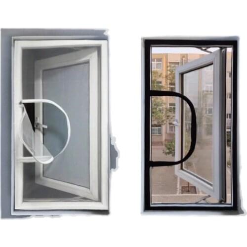 Customized Zipper Screen Window Fly Mesh Velcro Self-adhesiveInsects Net Mosquito Net Easy Installation Window Screen Mesh