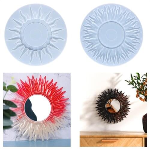 New Transparent Silicone Mould Dried Flower Resin Decorative Craft DIY Sun god mirror Mold epoxy resin molds for jewelry