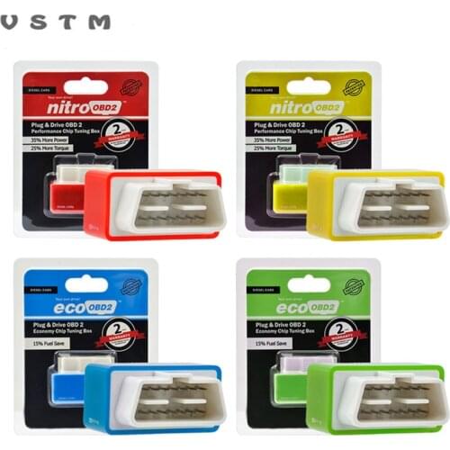 ATDIAG EcoOBD2 & Nitro OBD2 Gasoline Plug & Drive Performance For Benzine EcoOBD2 ECU Chip Tuning Box 15% Fuel Saving More Power