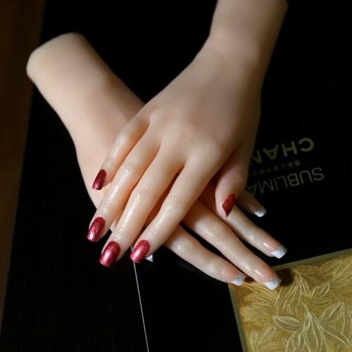 One pair Left And Right Realistic Female Soft Silicon woman Mannequin Hand For Ring Bracelet And Watch Display