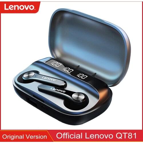 Lenovo QT81 TWS Wireless Headphone Stereo Sports Waterproof Earbuds Headsets With Microphone Bluetooth Earphones HD Call 1200mAh