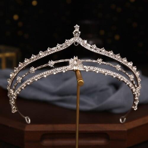 Bridal Crown Headwear Retro Rhinestones Inlaid Headband Luxury Crown for Female Wedding Birthday Hair Accessories BN