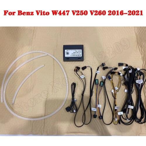 Ambient Light For Benz Vito W447 V250 V260 Button Control Decorative LED 64 colors Atmosphere Lamp illuminated Strip 2016-2021