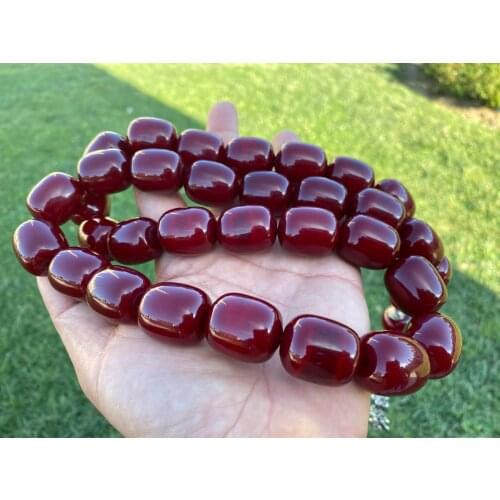 Tasbih Ottoman Faturan German Cherry Amber Sandalous Misbaha Rosary Free Shipping #15C