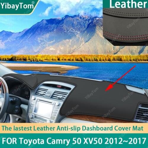 High Quality Durable Excellent PU Leather Dashboard Anit-slip Anti-UV Cover mat For Toyota Camry 50 XV50 2012~2017 accessories