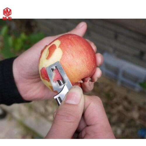 1PCS EDC Outdoor Camping Equipment Stainless Steel Dual-Purpose Fruit Planer Multi-Function Mini Tool Metal Bottle Opener