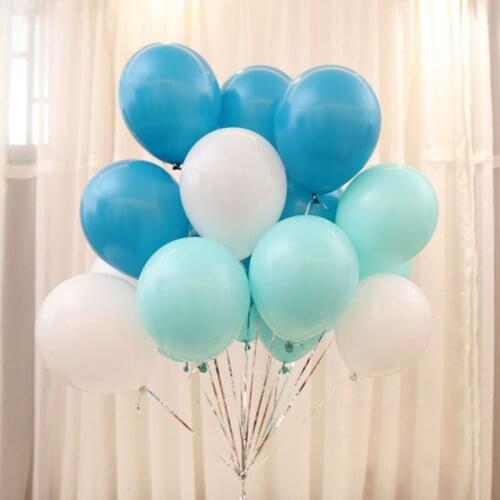 10pcs 10 inch Tiffany Blue Matte Latex Balloon Blue Baby Shower Balloons Valentine Day Wedding Happy Birthday Party Decorations