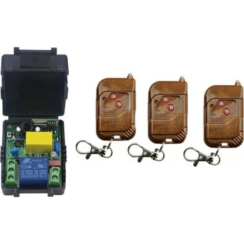 2016 new products 220 v 1 ch wireless remote control switch 1*receiver +3* transmitter