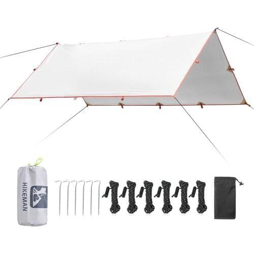 3.2x3m Awning Waterproof Tarp Tent Shade Folding Camping Canopy Ultralight Beach Sun Shelter