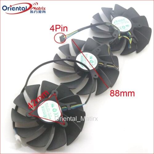 3pcs/lot GA92S2U -PFTM DC12V 0.46A 4Pin For ZOTAC RTX3090 30080ti 3080 3070ti AMP Graphics Card Cooling Fan