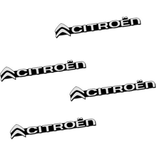 3D Aluminum 4PCS Speaker Stereo Speaker Emblem Sticker For Citroen C4 C5 C3 Picasso Xsara Berlingo Saxo C2 C1 C4L DS3 Xantia