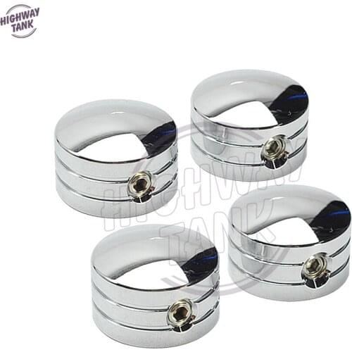 4 pcs Chrome Motorcycle Head Bolts Covers Spark Plugs Side case for Harley Twin Cam 1999-Later Sportster XL883 XL1200 1986-Up