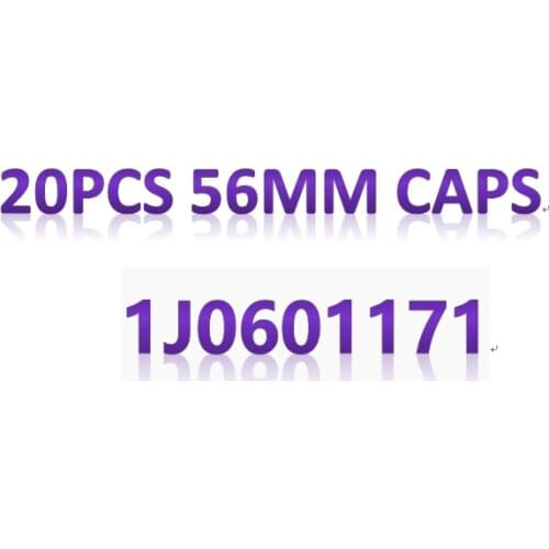 20X 56mm Black silver wheel center hub cover car emblem rim caps for vw part no 1J0601171 curved surface