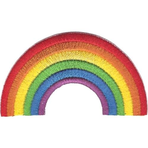 Tidal current gay homosexual embroidered patch iron on patches for clothes Cute rainbow deal with it clothing DIY Motif Applique