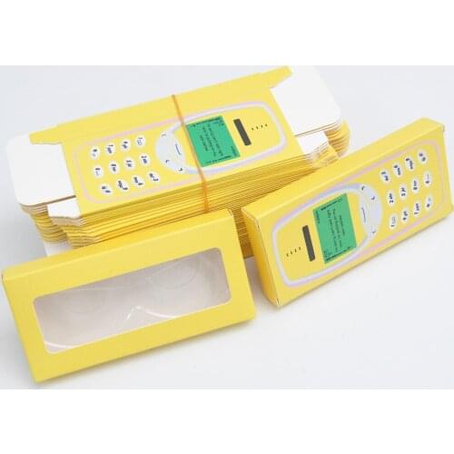 Wholesale false paper eyelash packaging box makeup lash boxes packaging custom own logo for 10mm-25mm mink eyelashes case bulk