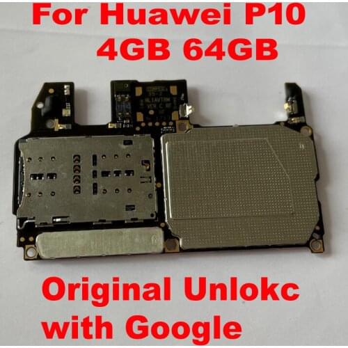 Original Unlock Test Working Mainboard Motherboard For Huawei P10 Android OS Circuits Card Fee Flex Cable Logic Board Full Chips