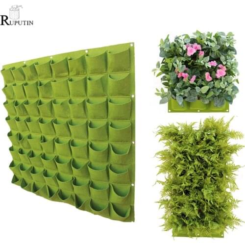 Wall Hanging Planting Bags 24 Size Pockets Green Grow Bag Planter Vertical Garden Vegetable Living Bonsai Bag Flower Home Supply