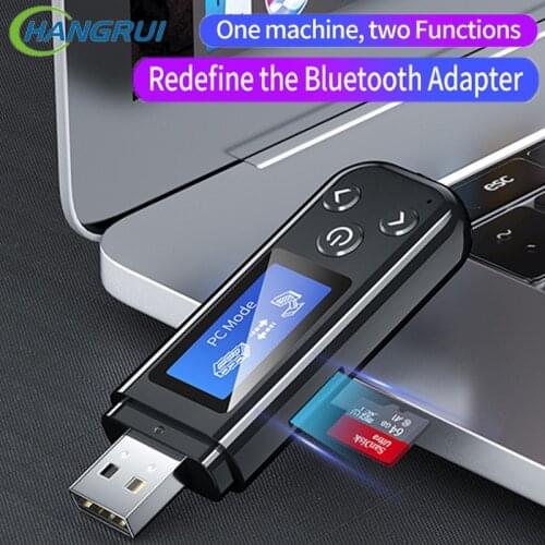 Bluetooth 5.0 Receiver Transmitter LCD Display USB Wireless Adapter 3.5MM AUX Jack RCA Audio Music Receiver For PC Computer Car