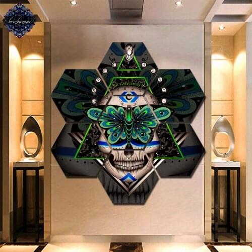 Prophecies by Brizbazaar 7 pieces Skull Halloween Skull theme painting Wall Art Picture Home Decoration Canvas Print painting