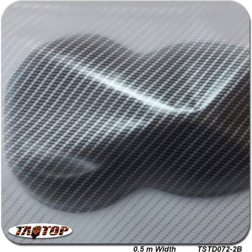 TSST072-2 silver transparent carbon fiber 0.5M * 2M Popular Hydro Dipping Hydrographics Film Water Transfer Printing Films