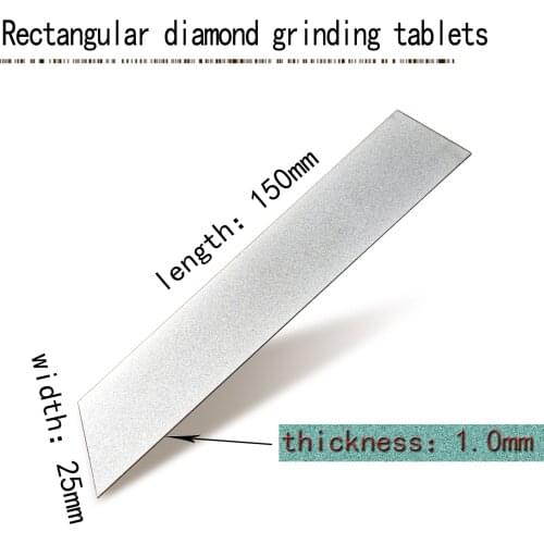 Rectangular diamond grinding sheet 150mm x 20mm Rectangle sheet of diamond polishing Jewelry Faceted Polishing Polishing Tools