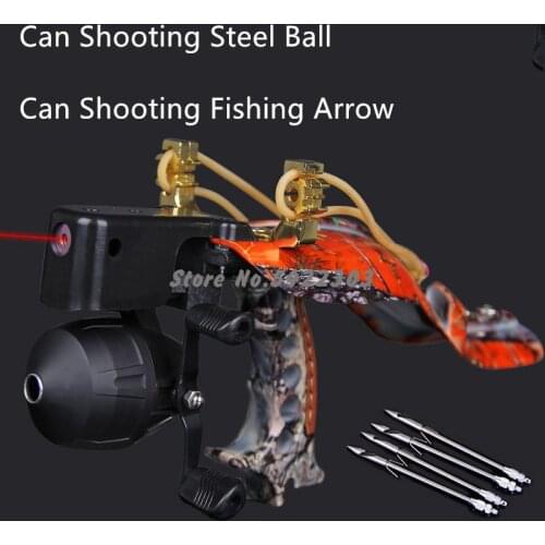 Archery Adult Powerful Fishing Slingshot Target Shooting With Folding Wrist Catapult Professional Hunter Hunting Sling Shot
