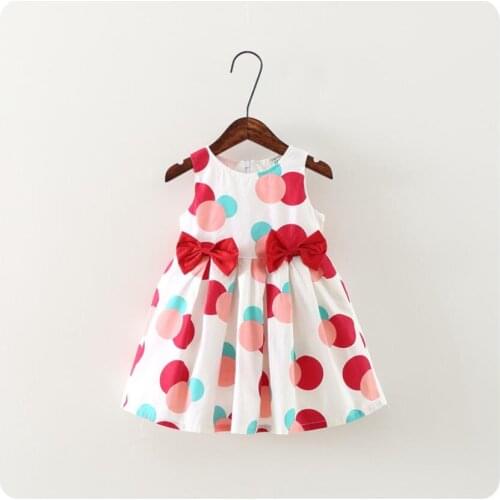 Cute cotton polka dots dresses girl 2018 summer baby girls sleeveless india style bohemia beach dress kids casual dresses