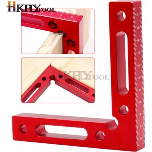 110mm/120mm/140mm Aluminum Alloy 90 Degree Positioning Squares L Shape Corner Clamp Wood Metal Welding Fixing Measuring Tool