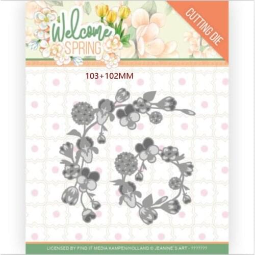 Wreath and leaves Metal Cutting Dies for Scrapbooking Steel Craft Die Cut Embossing Paper Card Album Stencil