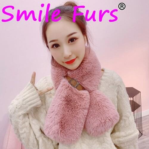 Winter Women Scarf Faux Fur Collar