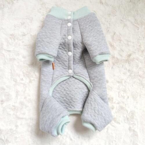 Winter Dog Clothes Cotton Dog Pajamas Jumpsuit Doggie Puppy Outfit Yorkshire Pomeranian Bichon Poodle Schnauzer Pet Clothing