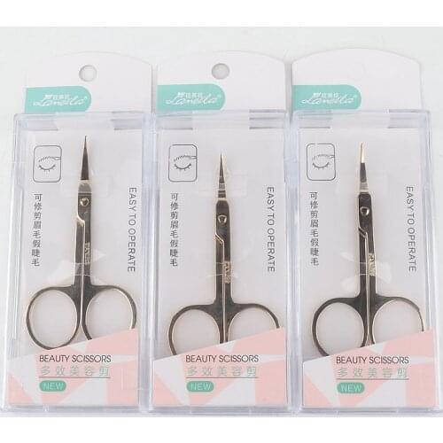 1pc Curved Head Eyebrow Scissors Makeup Trimmer Facial Hair Remover Manicure Scissors Nail Cuticle Tool Makeup Tool