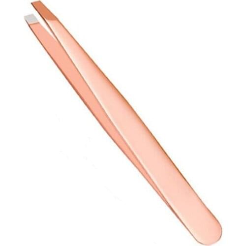 1pcs Rose gold Stainless Steel Eyebrow Clip Eyebrow Tweezers Eyebrow Clip Makeup Eyebrow Clip Portable Eyebrow Clamp for Man Wo
