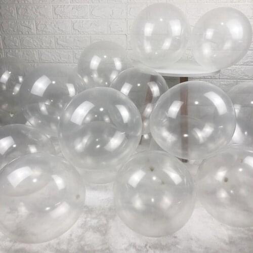 10pcs/lot 12 inch Thick Clear Latex Balloons Transparent Balloons Wedding Decoration Birthday Party Balloon