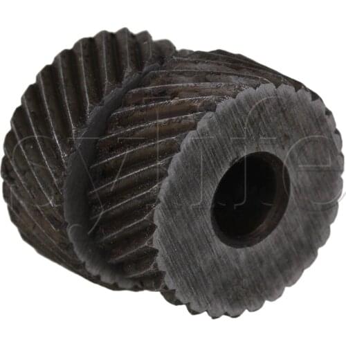 2PCS 1.6mm Pitch Diagonal Coarse 19mm OD Knurling Wheel Roller Tool Steel