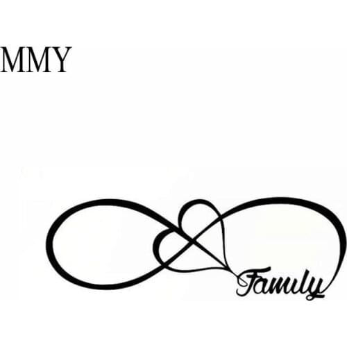 8" Wide Family Love Heart Infinity Forever Funny Vinyl Decal Sticker Car Stickers Window