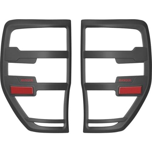 For Ford Ranger Accessories 2012-2019 T6 T7 T8 Wildtrak Raptor Tail Light Cover Black Matte Exterior Rear Lamp Hoods Accessory