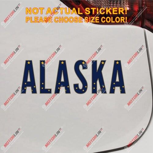 Alaska State Word Moose Woodland Decal Sticker Car Vinyl reflective glossy