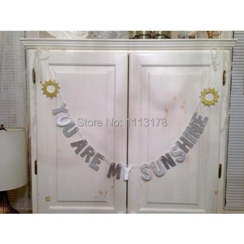 Free shipping You Are My Sunshine Banner -- Nursery Decoration / Photo Prop new baby garland