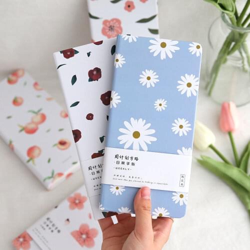 Notebooks Note for Sakura Weekly Planner 168P Portable Agenda Scheduler Budget Book Undated Office School Stationery