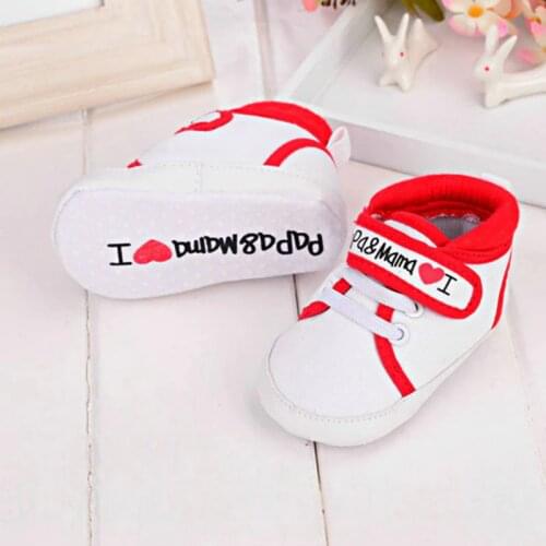 Baby Shoes Newborn Non-slip Shoe Baby Soft Toddler Shoes Bebek Ayakkabi Kids Love Boots Baby Fashion Canvas Shoe BB0500