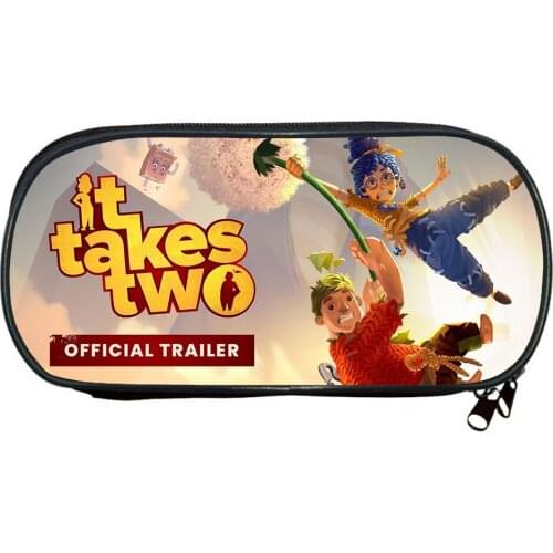 It Takes Two Pencil Case Boys Girls Makeup Cases Pencil Games Gift Make Up Box Cosmetic Case Zipper Storage School Supplies