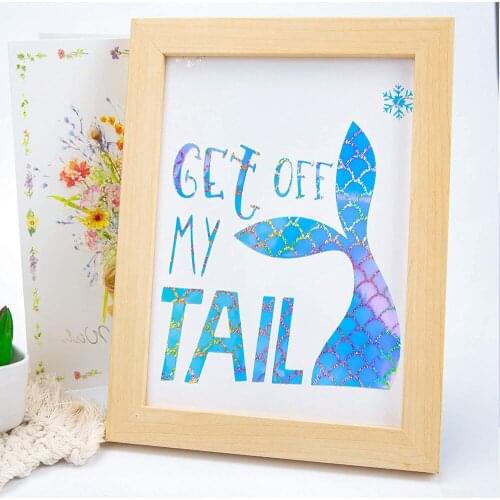 Lettering Membrane Fish Scales and Leopard Print Gradient Self-Adhesive Sticking to Car and Wall Home Decoration TS2