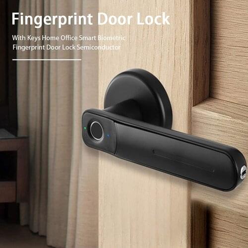 Fingerprint Door Lock Electronic Bedroom Sensitive Smart Biometric Door Lock Anti-Theft Door Handle Smart Lock For Home Office