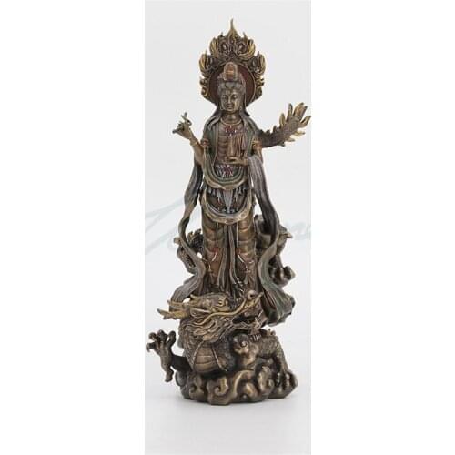 37CM CHINESE CREATIVE GUANYIN BUDDHA ART FIGURINE AVALOKITESHVARA STATUE RESIN CRAFTS HOME DECORATION ACCESSORIES GIFT R4183