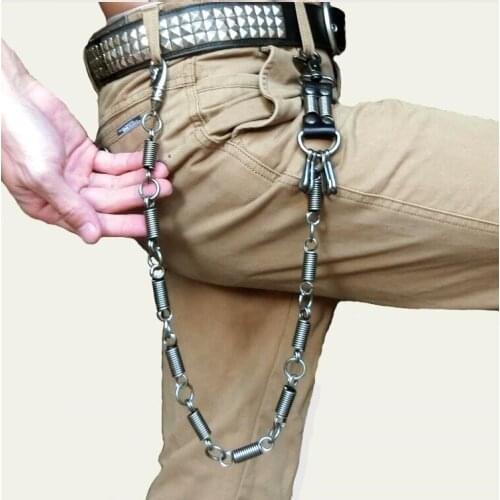 Punk key chain ring Black Tone Pants Chain Curb chain Punk Jean keychain Mens jewelry