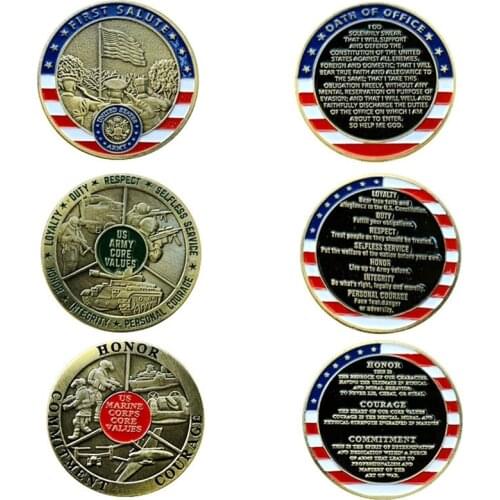 US Marine Army Corps Core Values Challenge Coin Medal Collectible Gift