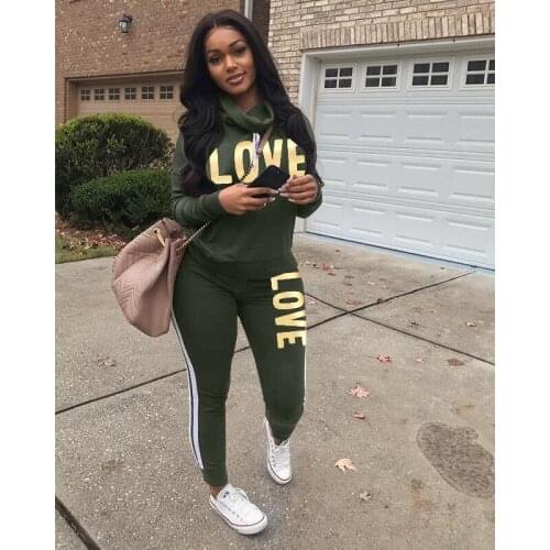 Women Autumn Set Long Sleeve Sweatshirt + Long Pant 2Pcs Ladies Sport Wear Sports Set Long Sleeve Jumpsuits Running and Jogging