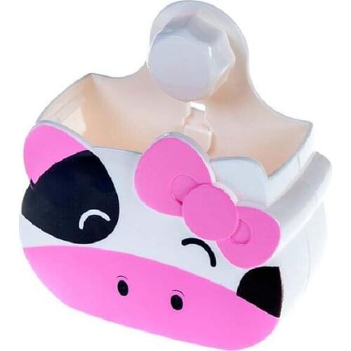 BF040 Creative cartoon instoragebarrels seamless hanging type multifunctional bathroom toothbrush storage rack 13.5*14cm