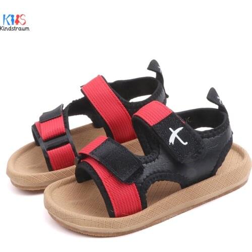 Summer Children Sandals for Boys Flat Beach Shoes Kids Sports Casual Student Leather Sandals Soft Non-slip Fashion Wild DC244